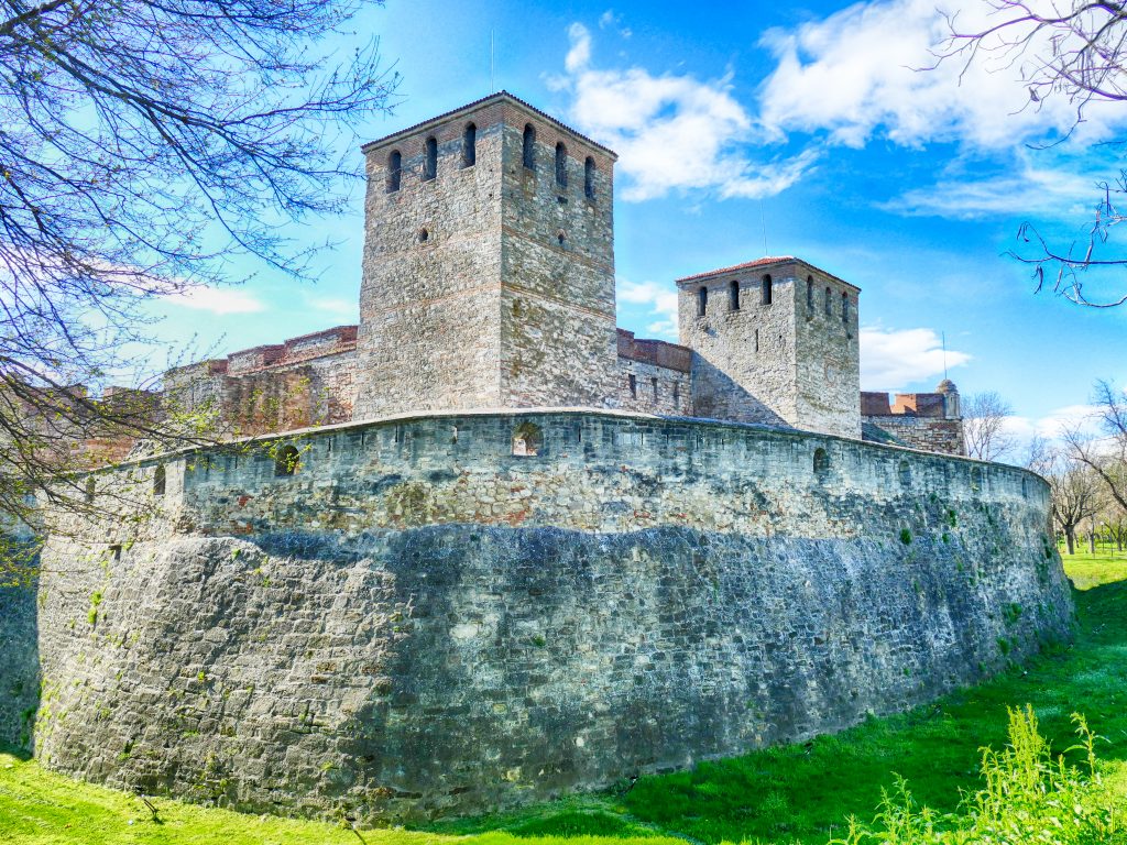 Massive walls and towers on the Danube River, Baba Vida Fortress,Vidin, Bulgaria