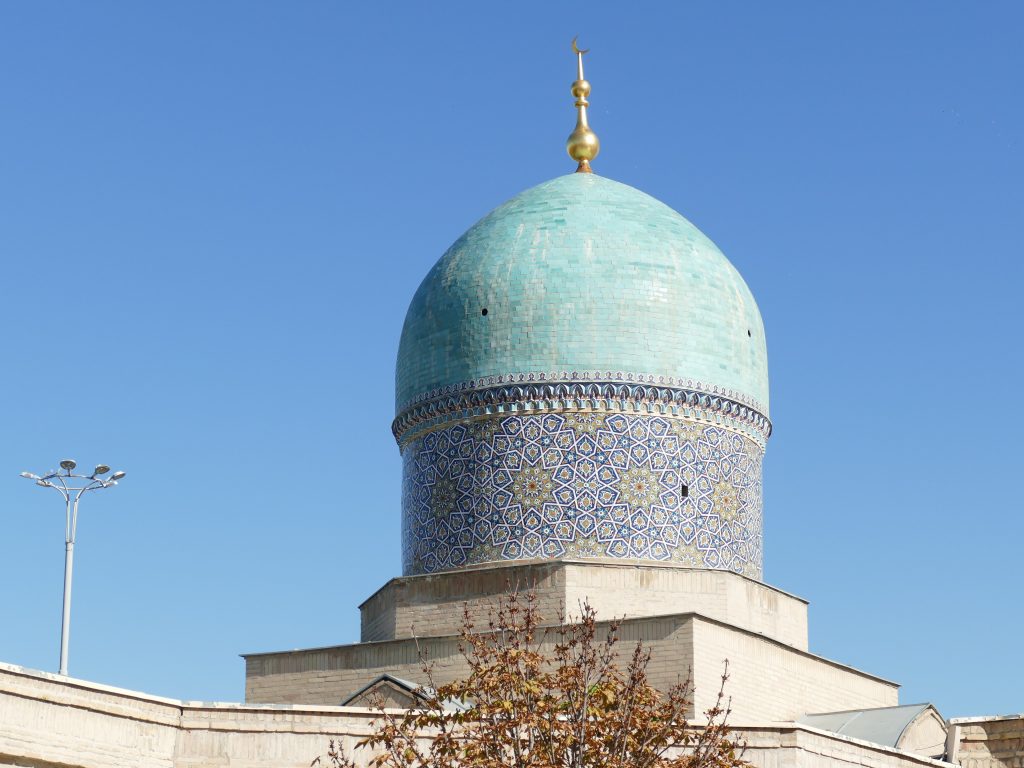 Hazrati Imam Mosque complex with tiled dome, Tashkent, Uzbekistan